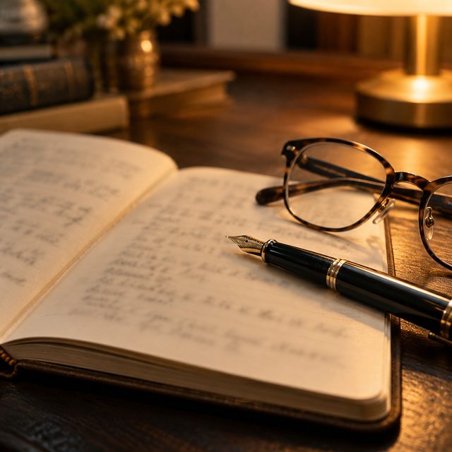 Consultant's notebook with handwritten working notes